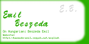 emil beszeda business card